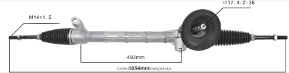 Części Samochodowe Hurtownia Sosnowiec - zębatka wspomagania kierownicy 51336-s04-001 53400-t9a-003 8824F2540 HONDA