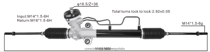 Części Samochodowe Hurtownia Sosnowiec - zębatka wspomagania kierownicy 57710-25010 57710-25000 57710-25510 8824F2738 HYUNDAI/KIA