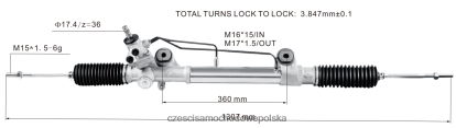 Części Samochodowe Hurtownia Kraków - zębatka wspomagania kierownicy 44250-0k800 44250-0k600 8824F2469 TOYOTA