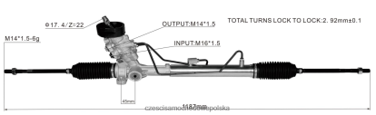 Części Samochodowe Hurtownia Sosnowiec - drążek kierowniczy ze wspomaganiem 6r1423055bx 8824F2423 VOLKSWAGEN